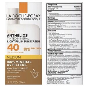 La Roche-Posay Anthelios Tinted Mineral Sunscreen SPF 40 Face 1.7 fl oz Medium